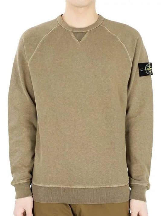 OLD Treatment Waffen Patch Crew Neck Sweatshirt Beige - STONE ISLAND - BALAAN 2