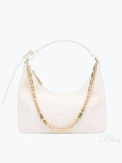 Moon Cut-out Chain Small Canvas Shoulder Bag Natural Beige - GIVENCHY - BALAAN 2