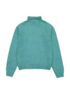 Women's Brushed Superkid Mohair Knit Polo Blue - AURALEE - BALAAN 2