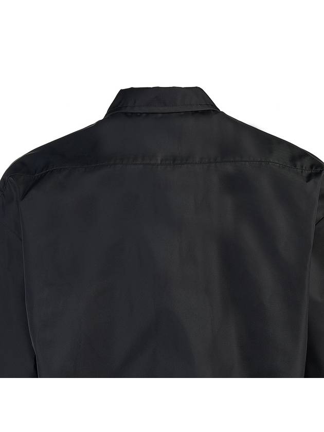 Re-Nylon Zip-Up Long Sleeve Shirt Black - PRADA - BALAAN 7