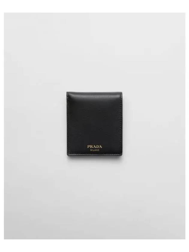 Leather Half Wallet Black - PRADA - BALAAN 2