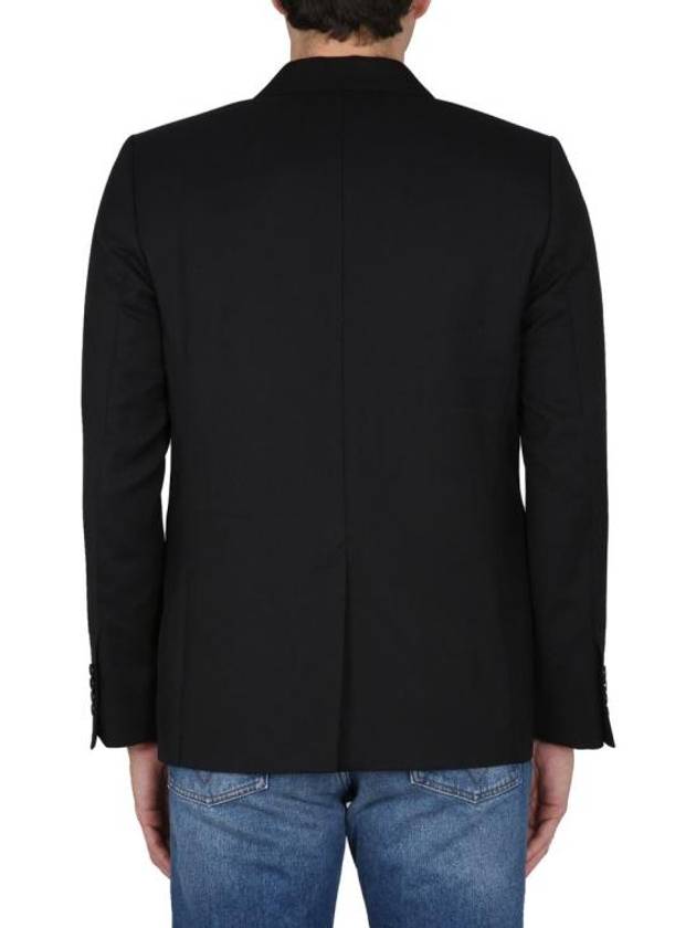 Two Button Blazer Jacket Black - AMI - BALAAN 4