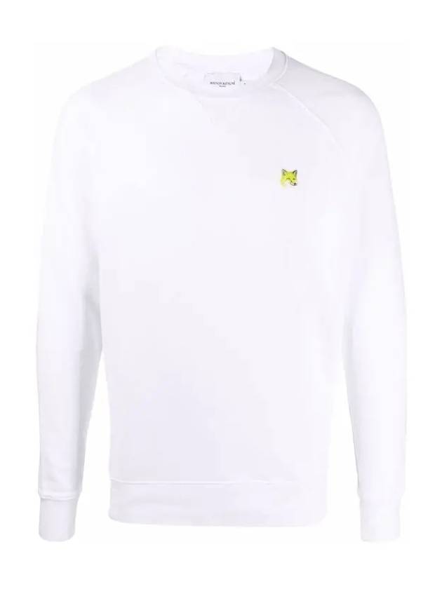 Monochrome Fox Head Classic Cotton Sweatshirt White - MAISON KITSUNE - BALAAN 3