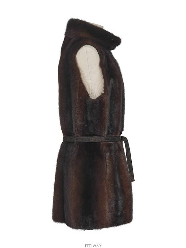 Mink Vest Deep Brown 44 74568 - FENDI - BALAAN 3