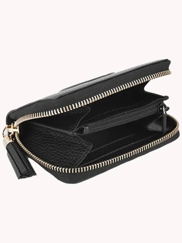 Soho Zipper Tassel Half Wallet Black - GUCCI - BALAAN 4