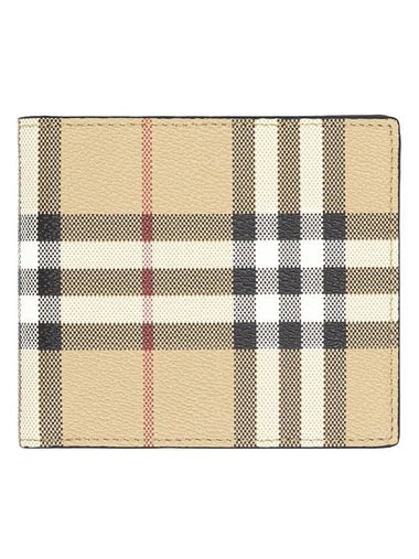 Men's Vintage Check Half Wallet Beige - BURBERRY - BALAAN 1