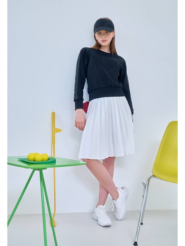 FW WIDE BANDING MIDI SKIRT WINEER PANTSWhite - PLAYBOO - BALAAN 1