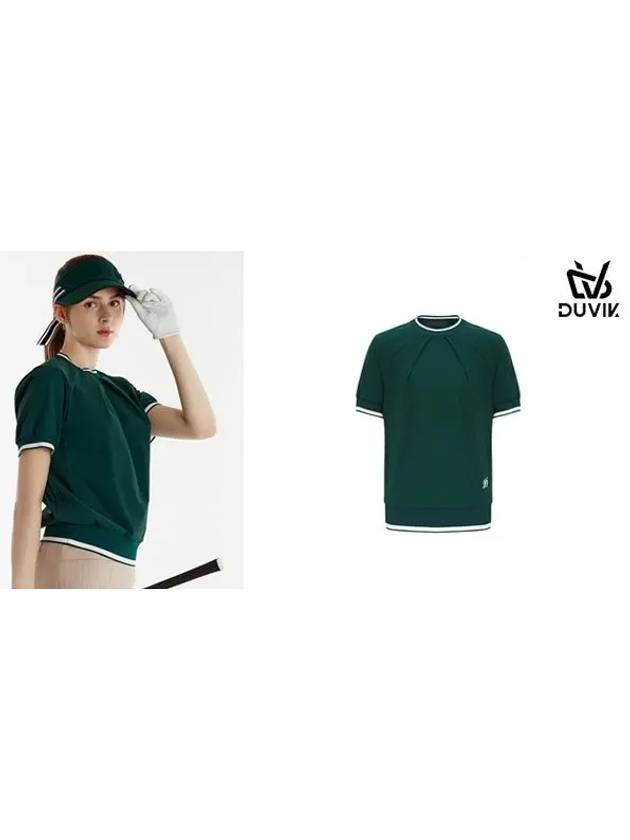 round pin tuck blouson short sleeve t-shirt DE2WTS123DG - DUVIK - BALAAN 7