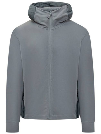 Metropolis Series Stretch Fleece Mixed Hooded Jacket Turbulence - CP COMPANY - BALAAN 2