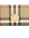 Check Small Leather Half Wallet Beige - BURBERRY - BALAAN 8