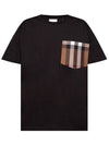 Vintage Check Pocket Short Sleeve T-Shirt Black - BURBERRY - BALAAN.