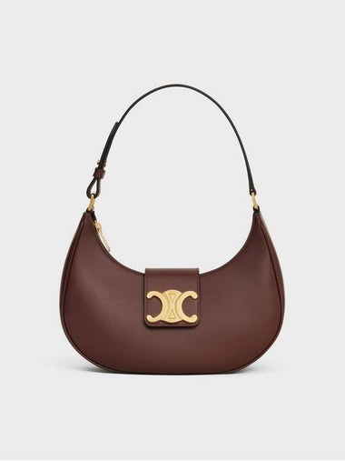 Ava Triomphe Smooth Calfskin Shoulder Bag Chestnut - CELINE - BALAAN 1