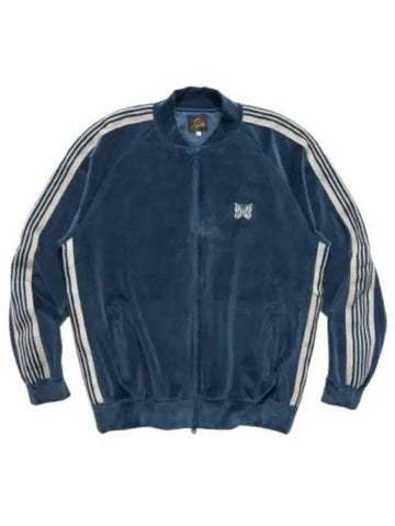 RC CPe Velour Track Jacket Marine Blue - NEEDLES - BALAAN 1