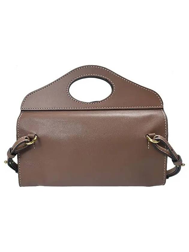 topstitched clutch bag brown - BURBERRY - BALAAN 4