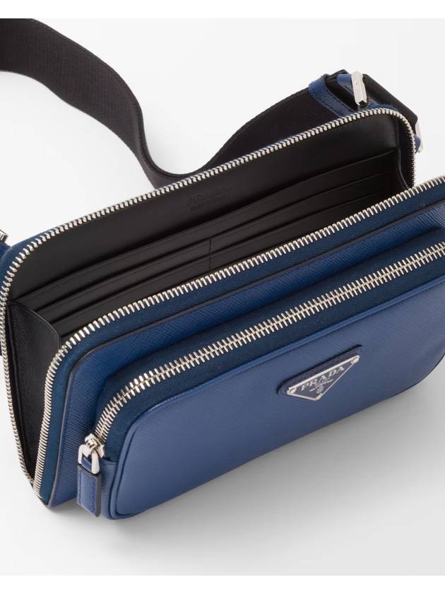 Saffiano Leather Belt Bag Blue - PRADA - BALAAN 5