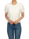 Crop Brushed Alpaca Knit Top White - MAISON MARGIELA - BALAAN 6