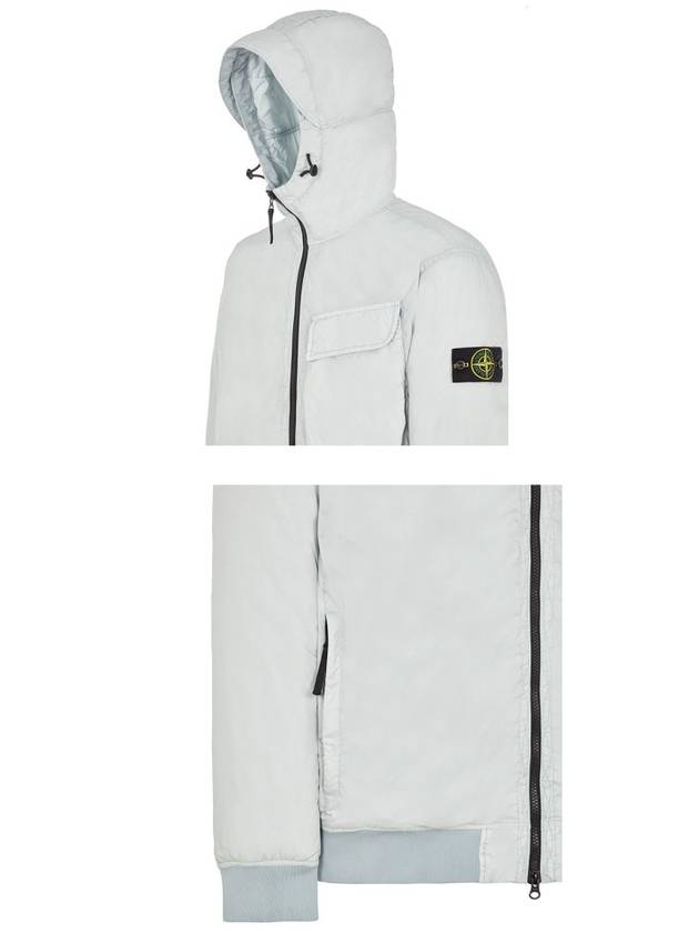 Wappen Patch Nylon Crinklips Hooded Jacket Light Grey - STONE ISLAND - BALAAN 6