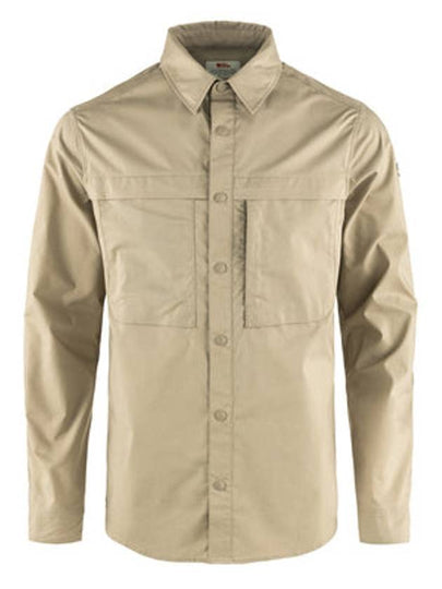 Men's Abisko Trail Long Sleeve Shirt Fossil - FJALL RAVEN - BALAAN 2