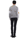 Diagonal Fun Mix Bird Bee Knit Top Grey - THOM BROWNE - BALAAN 6