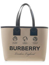 Prorsum Label Print London Cotton Tote Bag Beige - BURBERRY - BALAAN 3