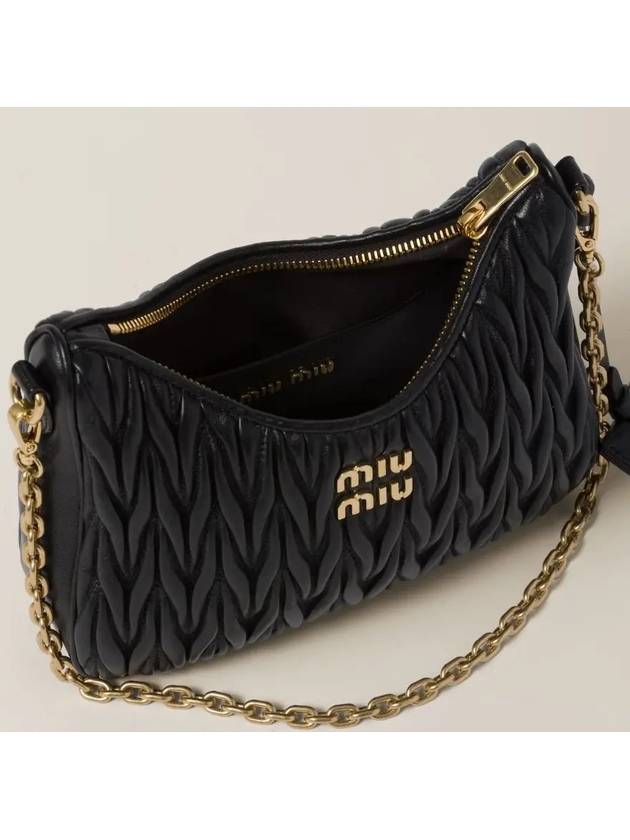 Matelasse Nappa Leather Shoulder Bag Black - MIU MIU - BALAAN 4