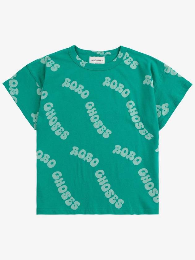 Children s Short Sleeve T Shirt Wavy Bobo Choses all over B125AC005 - BOBO CHOSES - BALAAN 2