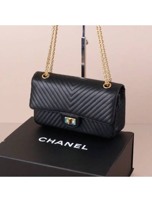 Unused Chanel 2 55 Medium Flap Bag Black Gold A37586 - LOUIS VUITTON - BALAAN 3