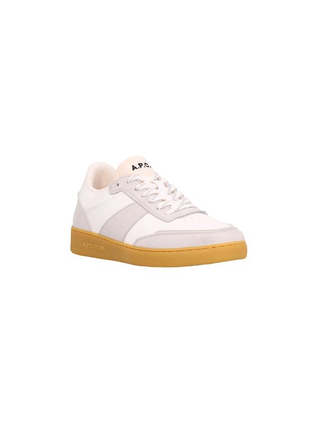 Pain Leather Low Top Sneakers White Caramel - A.P.C. - BALAAN 3