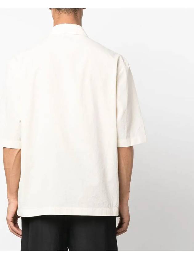 Camp Collar Cotton Short Sleeve Shirt Ecru - LEMAIRE - BALAAN 5