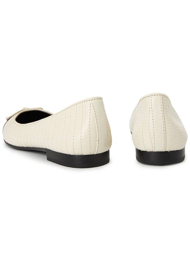 Cap-Toe Quilted Ballet Flat White - TORY BURCH - BALAAN 6