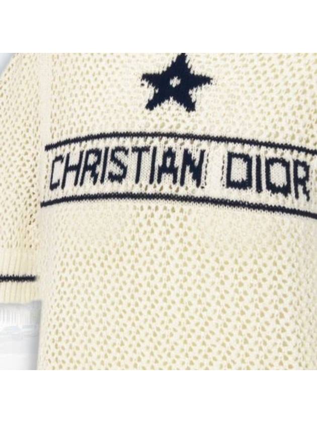 Christian Dior Short Sleeve T-Shirt White Navy Blue - DIOR - BALAAN 4