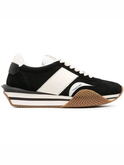 Suede James Sneakers Black Cream - TOM FORD - BALAAN 2