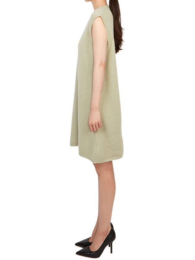 Women's V-neck Knit Midi Dress Green - MAISON MARGIELA - BALAAN 4