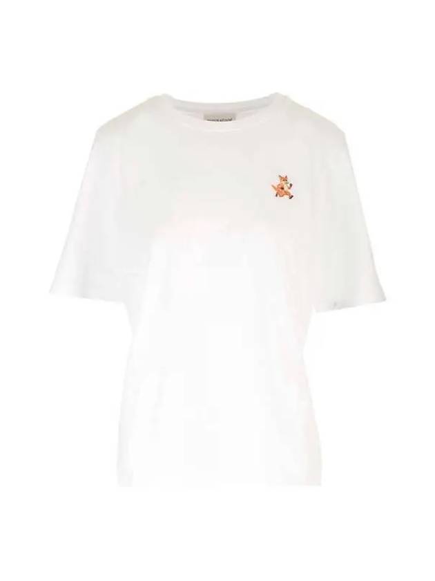 Speedy Fox Patch Comfort Short Sleeve T Shirt White - MAISON KITSUNE - BALAAN 2