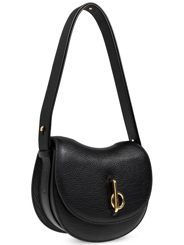 Rocking Horse Small Leather Shoulder Bag Black - BURBERRY - BALAAN 5