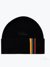 Artist Striped Wool Beanie Black - PAUL SMITH - BALAAN 2