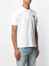 Red Heart Wappen Polo Shirt P1 T006 5 White - COMME DES GARCONS - BALAAN 4