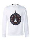 Men's Watch Eiffel Tower Print Cotton Sweatshirt White - KENZO - BALAAN 1