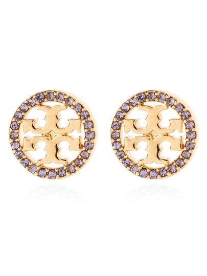 Miller Crystal Stud Earrings Gold - TORY BURCH - BALAAN 2