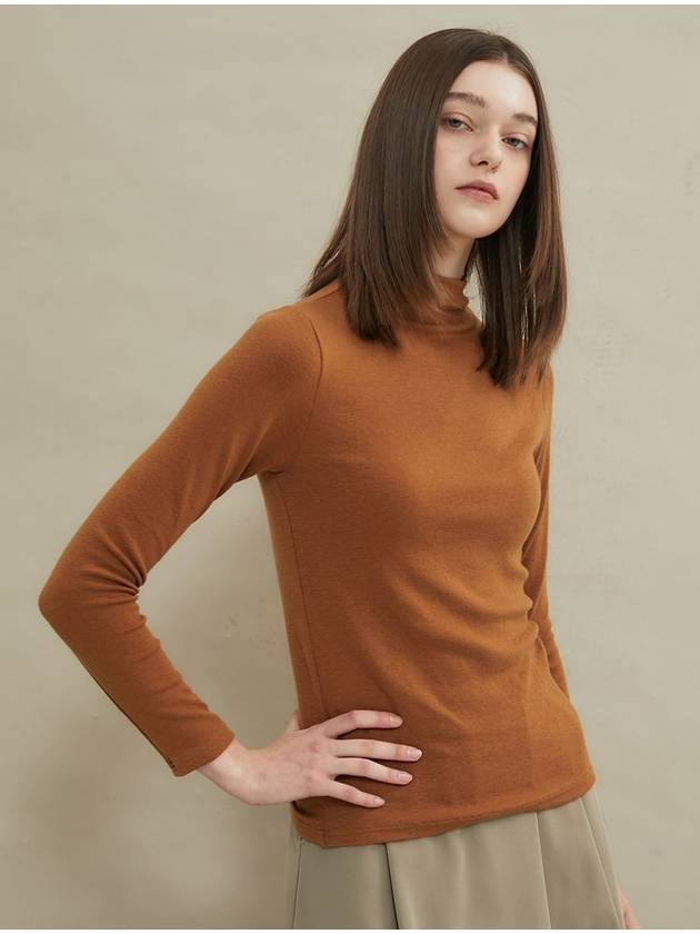 Wool Half Turtleneck Camel - MANAVIS7 - BALAAN 4