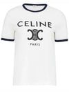 Paris T-Shirt in Cotton Jersey Black White - CELINE - BALAAN 1