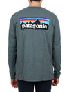 P6 Logo Responsibili Long Sleeve T-Shirt Nouveau Green - PATAGONIA - BALAAN 5