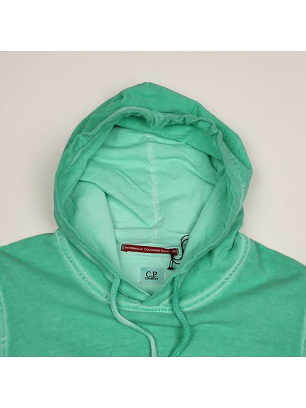 Lens Wappen Washing Hoodie Green - CP COMPANY - BALAAN 4