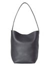 Women Park Medium Leather Tote Bag Black - THE ROW - BALAAN 1