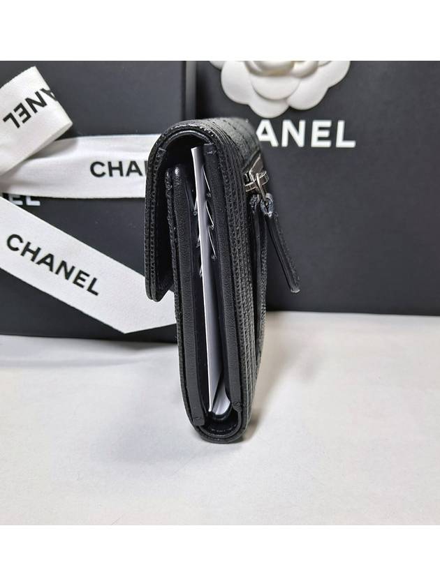 Boy  Small Flap Wallet Caviar Leather & Ruthenium Black - CHANEL - BALAAN 4