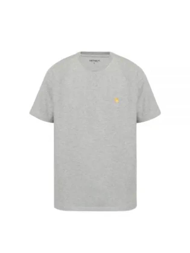 Chase Embroidery Logo Short Sleeve T-Shirt Grey Heather - CARHARTT WIP - BALAAN 2