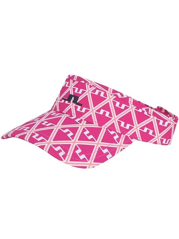 Women's Bonnie Print Visor Geo Fuchsia Purple - J.LINDEBERG - BALAAN 3