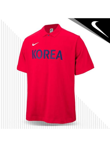 Korea Dry Club Matchup Polo S Short Sleeve FJ7411679 Red R - NIKE - BALAAN 1