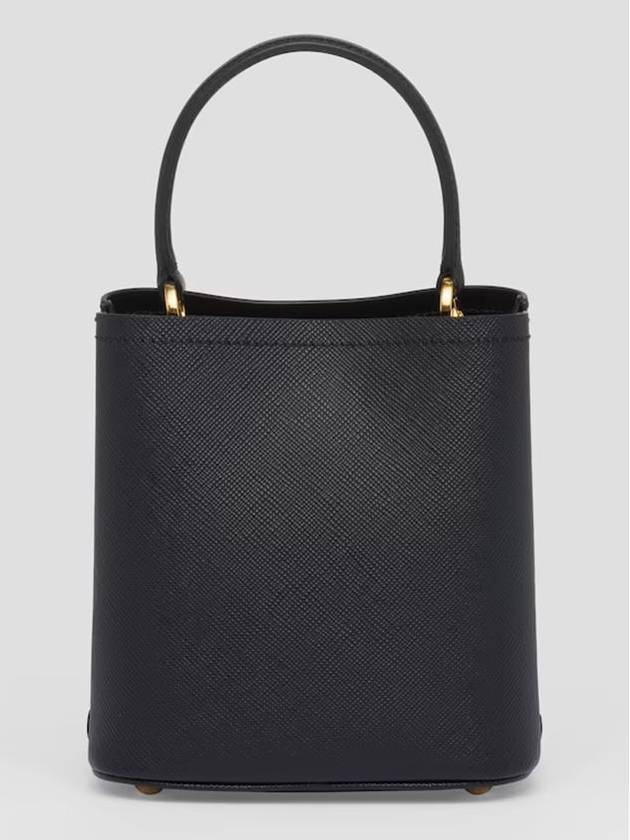 Pannier Saffiano Leather Medium Tote Bag Black - PRADA - BALAAN 3