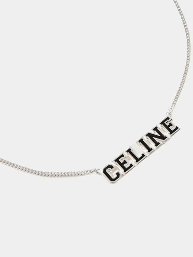 Logo University Silver Necklace Pendant 460DS6SSE - CELINE - BALAAN 1